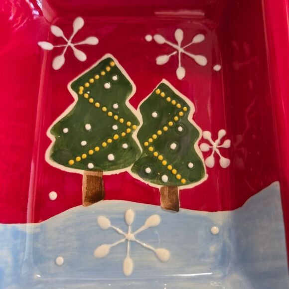 STUDIO NOVA 14" Christmas Festive Frosty 3 Section Server - Picture 5 of 9